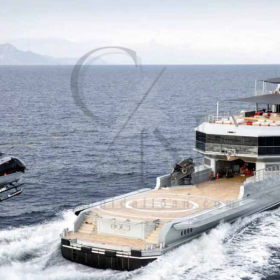 Luxury Yacht and Helicopter